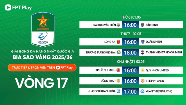 Lịch thi đấu hạng nhất hấp dẫn: Bắc Ninh của thầy Park gặp kh&oacute;, Trường Tươi Đồng Nai &lsquo;mừng thầm&rsquo; v&igrave;&hellip;- Ảnh 3.