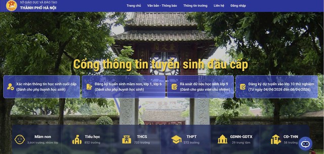 H&ocirc;m nay học sinh H&agrave; Nội thử nghiệm đăng k&yacute; thi v&agrave;o lớp 10- Ảnh 1.
