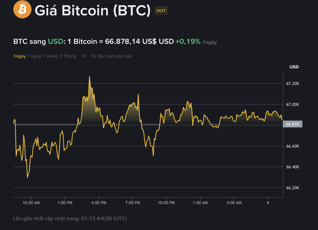 Giá Bitcoin hôm nay 4.4.2026: Campuchia phạt nặng tội phạm lừa đảo tiền số - Ảnh 1.