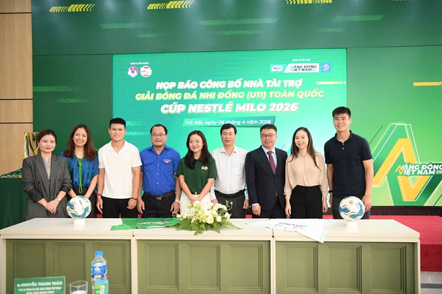 Duy Mạnh, Tuấn Hải truyền lửa cho cầu thủ nh&iacute; ở giải U.11 to&agrave;n quốc C&uacute;p Nestl&eacute; MILO 2026- Ảnh 1.