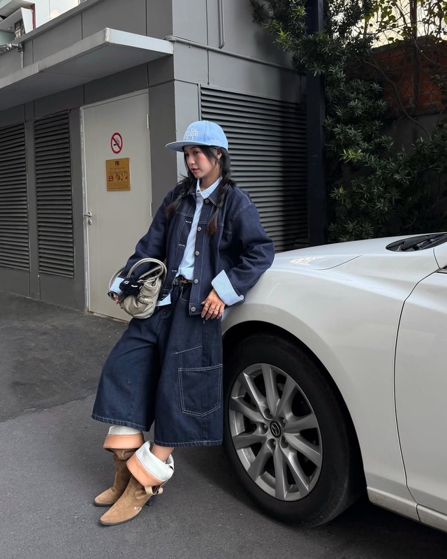 Xu hướng thời trang đường phố năng động với quần denim lửng- Ảnh 3.