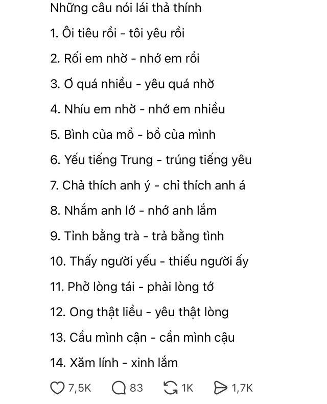 'Thiếu v&agrave;ng l&agrave; nợ - thiếu vợ l&agrave; n&agrave;ng'.... xu hướng n&oacute;i l&aacute;i 'chiếm s&oacute;ng' c&otilde;i mạng - Ảnh 3.