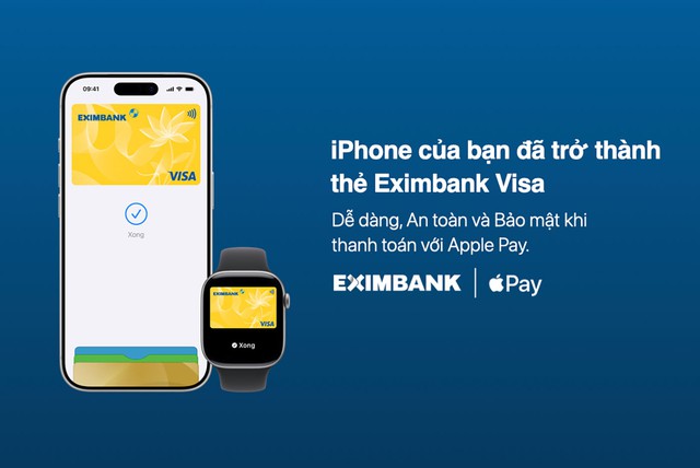 Thẻ EximBank Visa thêm lựa chọn thanh toán không tiền mặt với Apple Pay- Ảnh 1. Thẻ EximBank Visa thêm lựa chọn thanh toán không tiền mặt với Apple Pay- Ảnh 1.