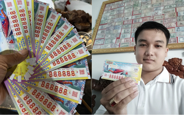 Ch&agrave;ng trai miền T&acirc;y sưu tầm v&eacute; số độc lạ 888888, 999999&hellip;: 'Lần tr&uacute;ng số kh&oacute; qu&ecirc;n!' - Ảnh 2.