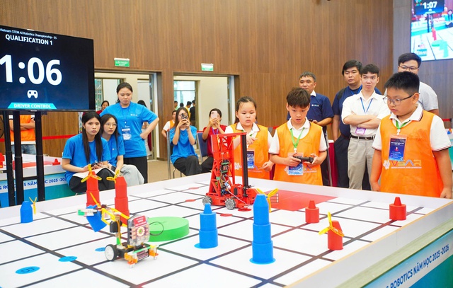 Học sinh giành nhiều giải thưởng tại vòng chung kết quốc gia STEM, AI và Robotics- Ảnh 3.