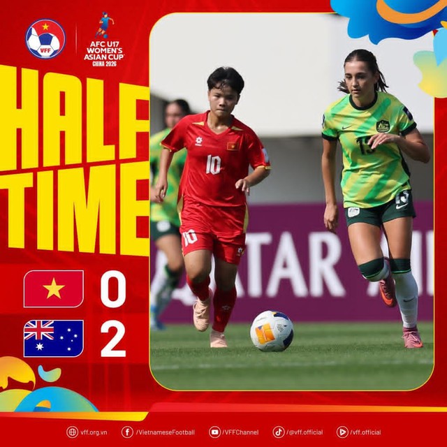 ベトナム 0-2 オーストラリア、2026 AFC U-17 女子選手権準々決勝：レイラ・フセインが追加点を挙げる - 写真1。