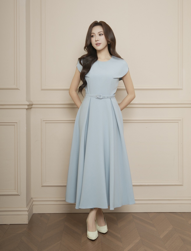 Đầm midi thanh lịch cho ngày nắng - Ảnh 2.