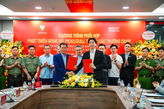 New Sports kết hợp Hiệp hội thể thao CAND đẩy mạnh phát triển bóng rổ và pickleball- Ảnh 1. New Sports kết hợp Hiệp hội thể thao CAND đẩy mạnh phát triển bóng rổ và pickleball- Ảnh 1.