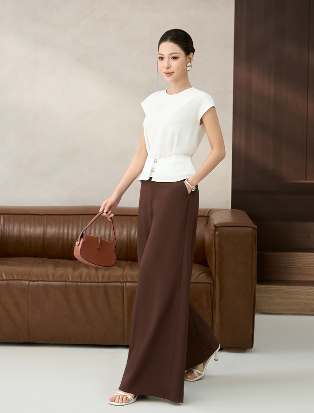 Đẹp bất bại từ bộ ba váy dài, quần ống rộng và giày cao gót- Ảnh 5.