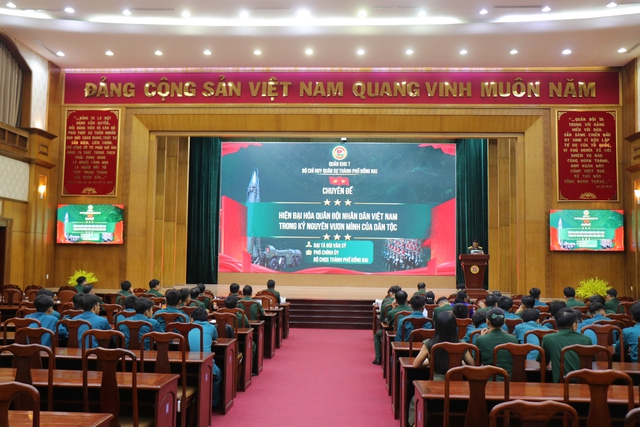 59 c&aacute;n bộ dự hội thi b&aacute;o c&aacute;o vi&ecirc;n giỏi Qu&acirc;n khu 7 năm 2026 - Ảnh 1.