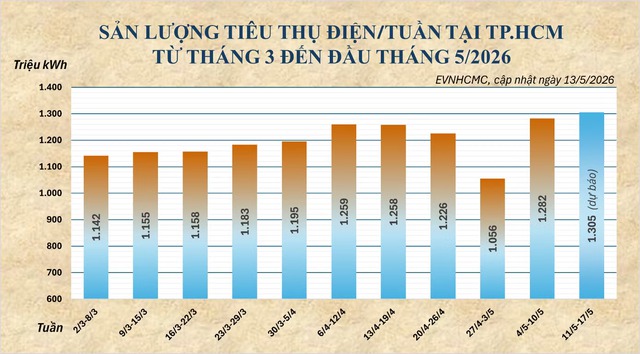 Nắng nóng kéo dài, tiêu thụ điện TP.HCM lập kỷ lục mới- Ảnh 2. Nắng nóng kéo dài, tiêu thụ điện TP.HCM lập kỷ lục mới- Ảnh 2.