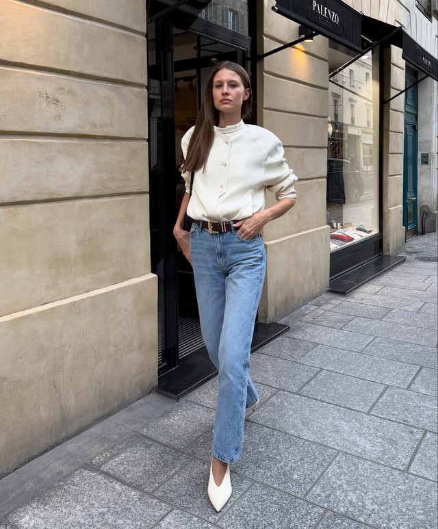 Phối đồ cực cuốn với quần jeans ống đứng- Ảnh 6.