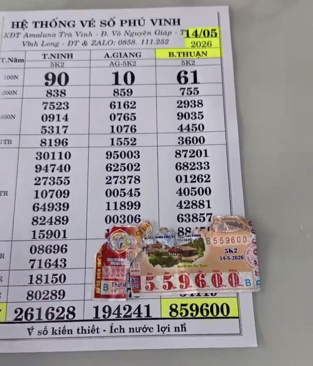 Xuất hiện tờ v&eacute; số tr&uacute;ng 50 triệu xổ số miền Nam bị r&aacute;ch đ&ocirc;i: Đại l&yacute;n&oacute;ig&igrave;? - Ảnh 1.