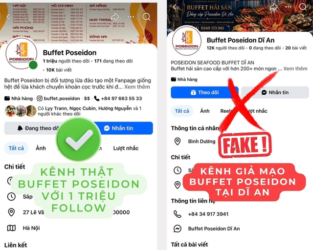 Coi chừng &ldquo;sập bẫy&rdquo; fanpage giả mạo lừa đảo đặt b&agrave;n buffet online gi&aacute; rẻ - Ảnh 1.