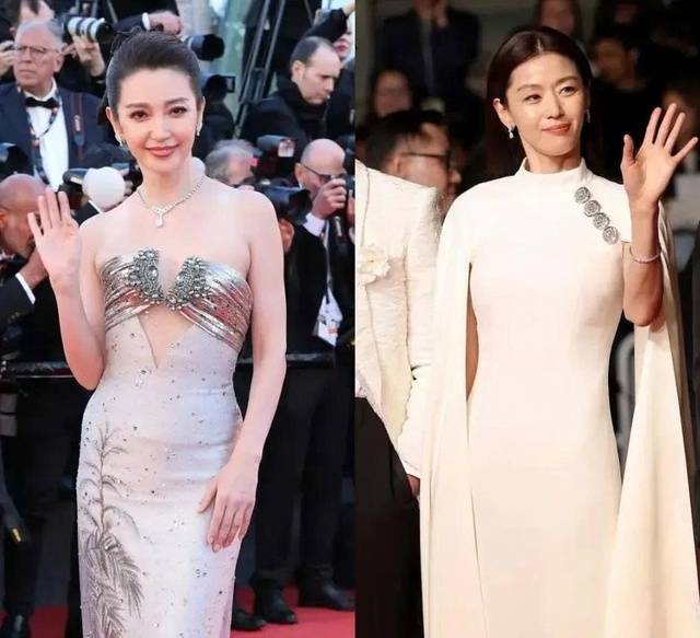 Jun Ji Hyun lép vế trước màn 'đọ sắc' cùng Lý Băng Băng trên thảm đỏ Cannes - Ảnh 1.