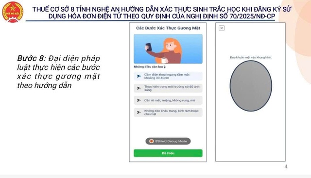 4 bước x&aacute;c thực sinh trắc học với chủ hộ kinh doanh tr&ecirc;n eTax Mobile - Ảnh 5.