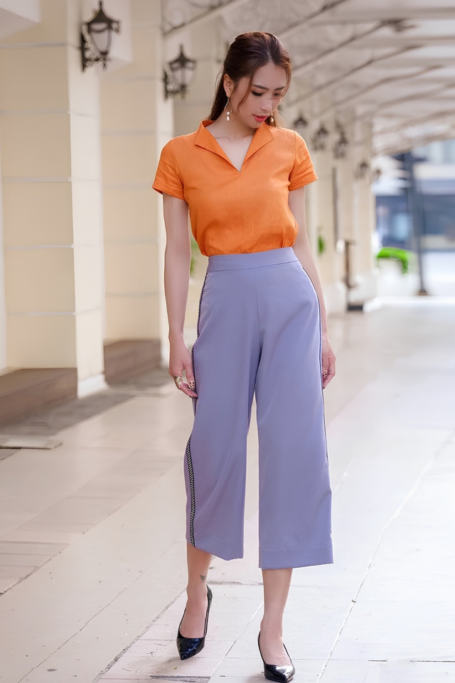Vừa thoải mái vừa sang trọng với quần culottes cùng áo sơ mi- Ảnh 9. Vừa thoải mái vừa sang trọng với quần culottes cùng áo sơ mi- Ảnh 9.