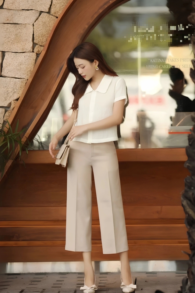 Vừa thoải mái vừa sang trọng với quần culottes cùng áo sơ mi- Ảnh 7. Vừa thoải mái vừa sang trọng với quần culottes cùng áo sơ mi- Ảnh 7.