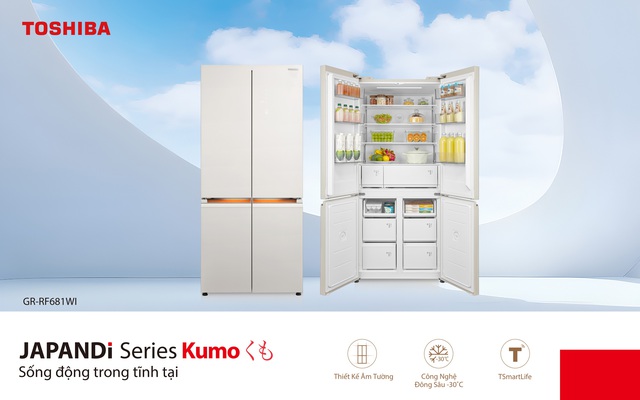 Toshiba ra mắt tủ lạnh JAPANDi Series Kumo, kiến tạo 'trạm sạc' cho tổ ấm - Ảnh 3.