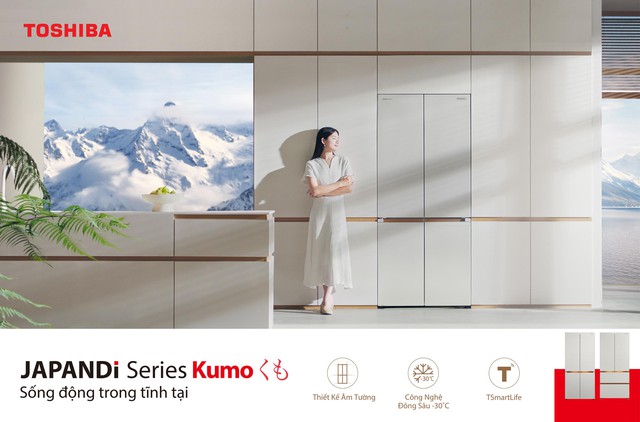 Toshiba ra mắt tủ lạnh JAPANDi Series Kumo, kiến tạo 'trạm sạc' cho tổ ấm - Ảnh 2.