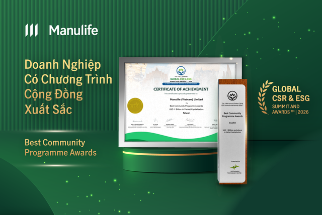 Manulife Việt Nam nhận giải thưởng quốc tế về hoạt động cộng đồng - Ảnh 2.