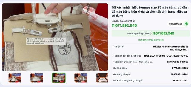 Đấu giá thành 2 túi HERMES của bà Trương Mỹ Lan - Ảnh 2.