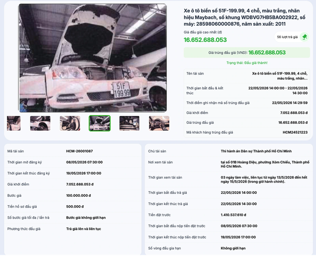 Xe MAYBACH của Trương Mỹ Lan được mua với giá hơn 16,6 tỉ đồng - Ảnh 1.
