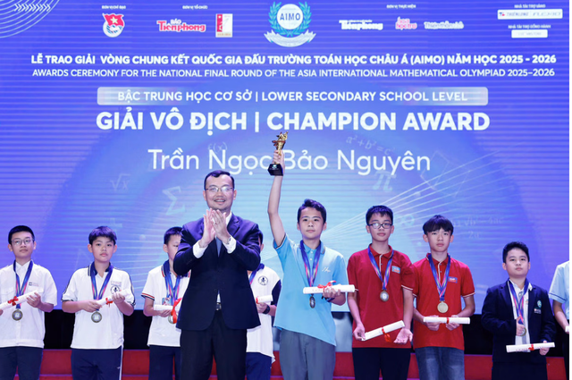 Trao giải cuộc thi Đấu trường toán học châu Á AIMO - Ảnh 1. Trao giải cuộc thi Đấu trường toán học châu Á AIMO - Ảnh 1.