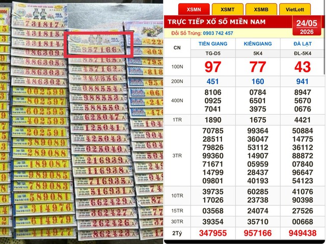 Vé trúng độc đắc đài Kiên Giang lộ diện - Ảnh 1.