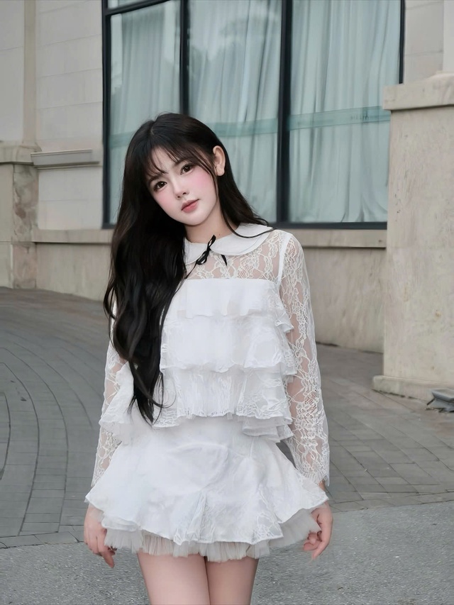 Khúc giao hưởng ngọt ngào giữa chất liệu voan mềm và ren tinh xảo- Ảnh 3. Khúc giao hưởng ngọt ngào giữa chất liệu voan mềm và ren tinh xảo- Ảnh 3.