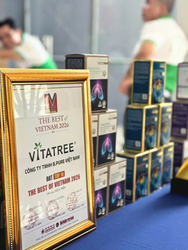 Vitatree khẳng định vị thế với giải thưởng &lsquo;Top 10 Thương hiệu tốt nhất Việt Nam 2026&rsquo; - Ảnh 1.