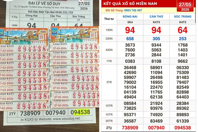  Trùng hợp vé trúng đài Đồng Nai, Cần Thơ - Ảnh 1.