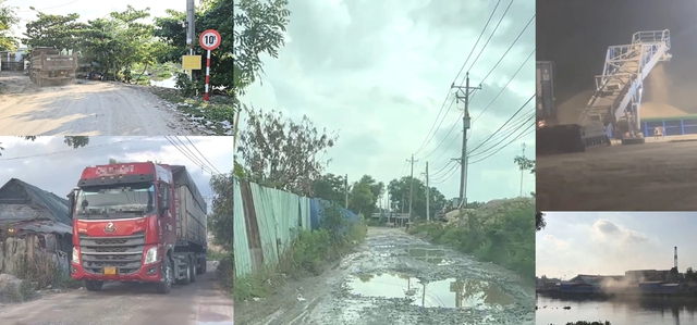 Xe quá tải "băm" nát đường đê, tàu lớn làm sạt lở bờ sông tại Phú An - Ảnh 1.