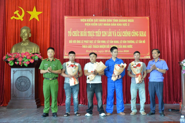 Xin lỗi c&ocirc;ng khai 5 người bị can truy tố oan 'cướp t&agrave;i sản' sau hơn 10 năm- Ảnh 1.