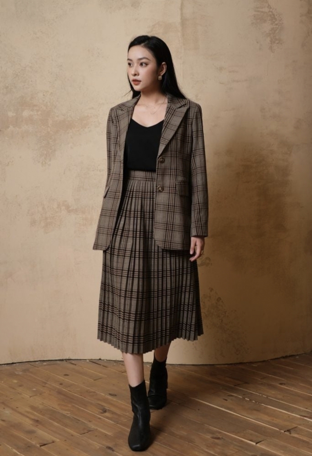 Áo blazer ca rô giúp nàng 'đốn tim' người đối diện- Ảnh 8.