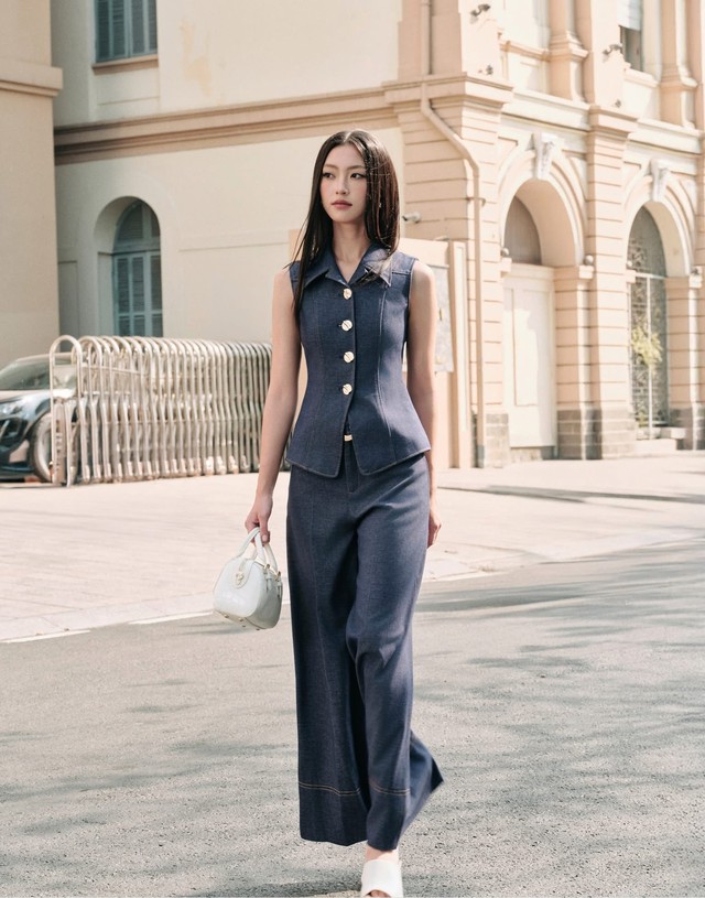 Lên đồ cùng áo gile denim tôn lên vẻ năng động- Ảnh 8.