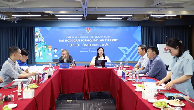 Lựa chọn tranh cổ động tuy&ecirc;n truyền Đại hội Đo&agrave;n lần thứ XIII- Ảnh 1.