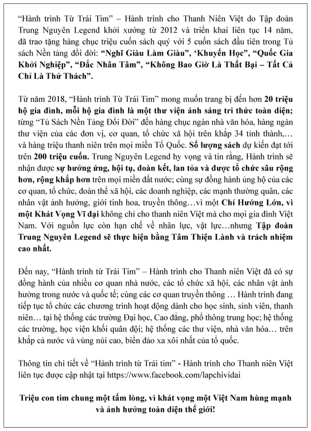 H&agrave;nh tr&igrave;nh Từ Tr&aacute;i Tim g&oacute;p phần khơi dậy kh&aacute;t vọng lớn của thanh ni&ecirc;n Việt Nam - Ảnh 21.