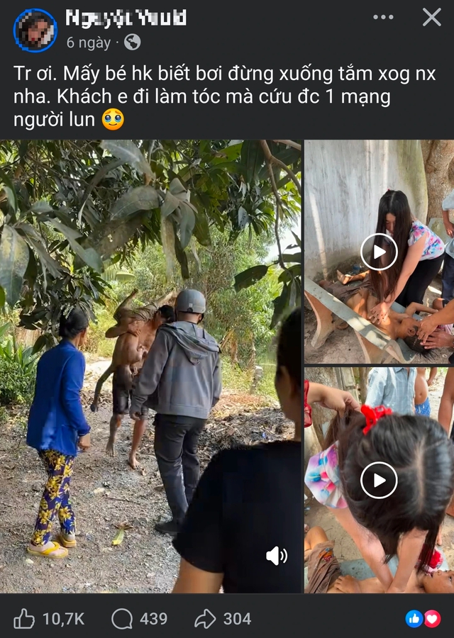 Nữ giảng vi&ecirc;n đại học cứu sống b&eacute; trai đuối nước khi đang l&agrave;m t&oacute;c - Ảnh 3.
