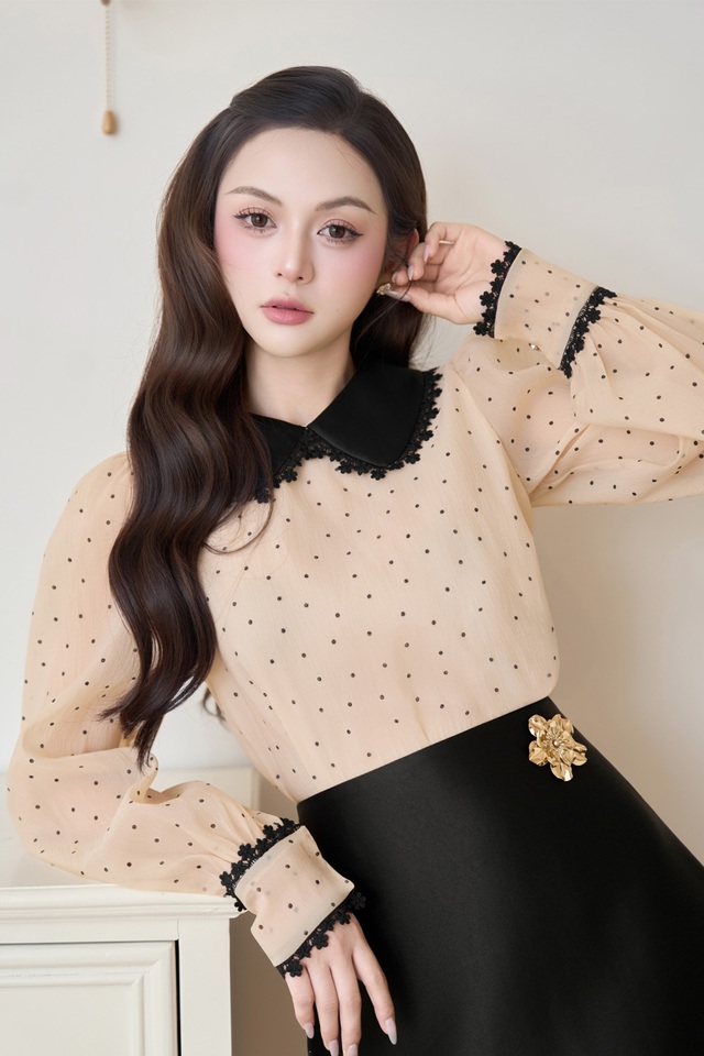 Diện trang phục chấm bi, nàng thanh lịch mọi lúc- Ảnh 3.