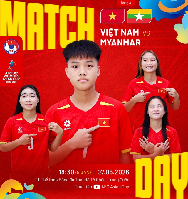 18 giờ 30 h&ocirc;m nay, U.17 nữ Việt Nam đấu U.17 nữ Myanmar: Phải thắng! - Ảnh 1.