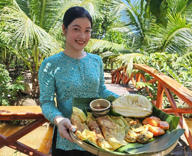 Bánh khọt ốc đắng ở cù lao Thới Sơn, hương vị miệt vườn du khách khó quên - Ảnh 2.