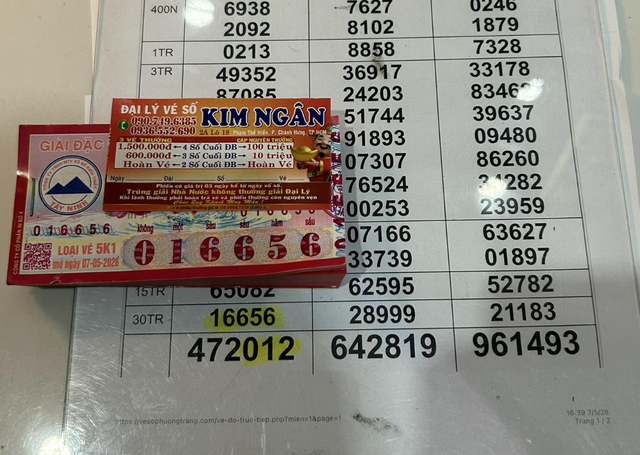 Một người ở TP.HCM tr&uacute;ng 4.8 tỉ xổ số miền Nam nhờ mua 160 tờ v&eacute; số - Ảnh 1.
