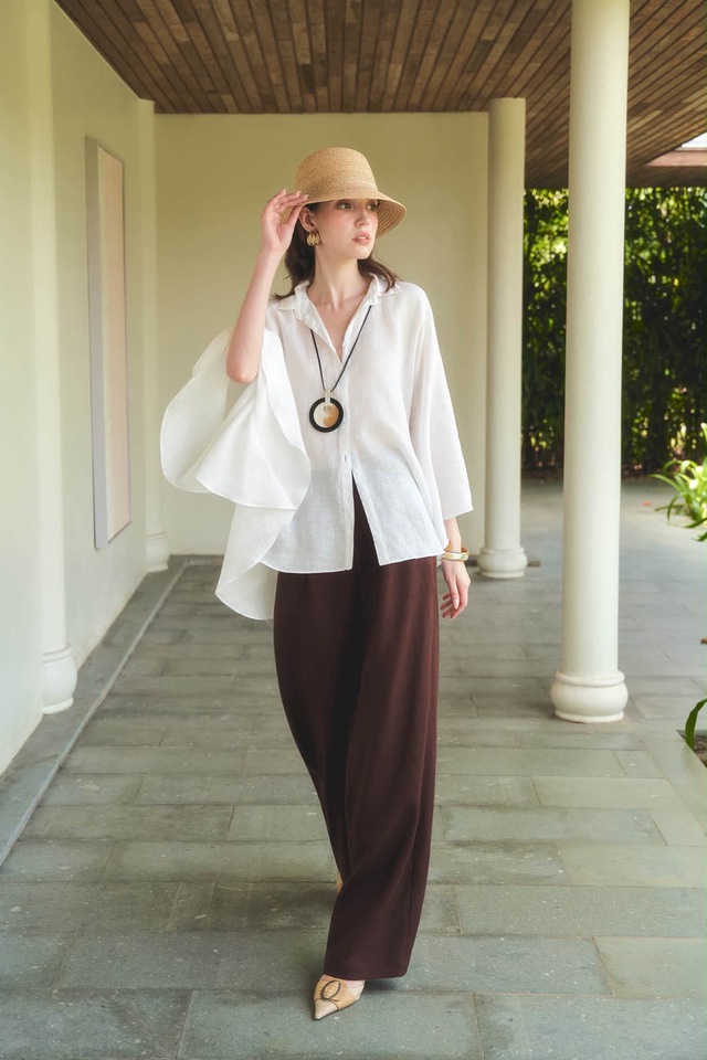Trang phục linen nhẹ mát, thoải mái nhưng vẫn thanh lịch cho ngày nắng - Ảnh 4.