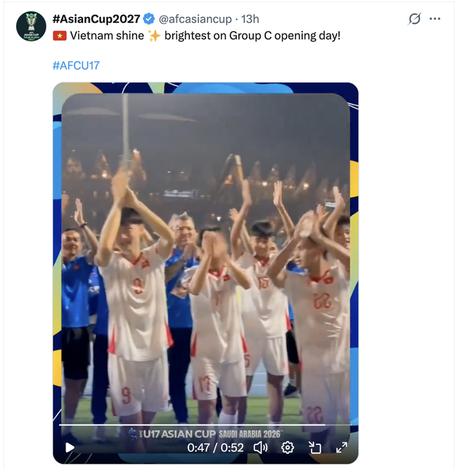 AFC c&ocirc;ng bố video cực &lsquo;chất&rsquo; của U.17 Việt Nam: &lsquo;Tỏa s&aacute;ng rực rỡ nhất&hellip;&rsquo;- Ảnh 1.