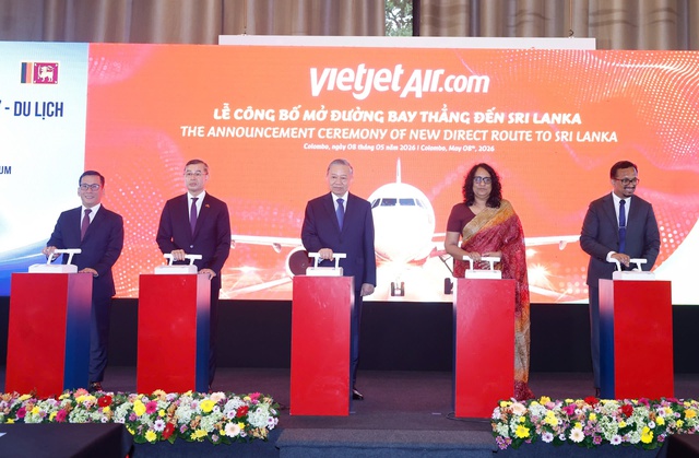 Vietjet khai mở đường bay TP.HCM - Colombo, th&uacute;c đẩy hợp t&aacute;c Việt Nam - Sri Lanka
- Ảnh 1.