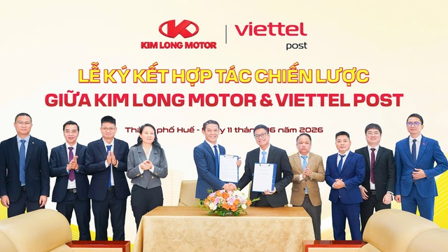 Kim Long Motor và Viettel Post ký kết hợp tác chiến lược toàn diện- Ảnh 1. Kim Long Motor và Viettel Post ký kết hợp tác chiến lược toàn diện- Ảnh 1.