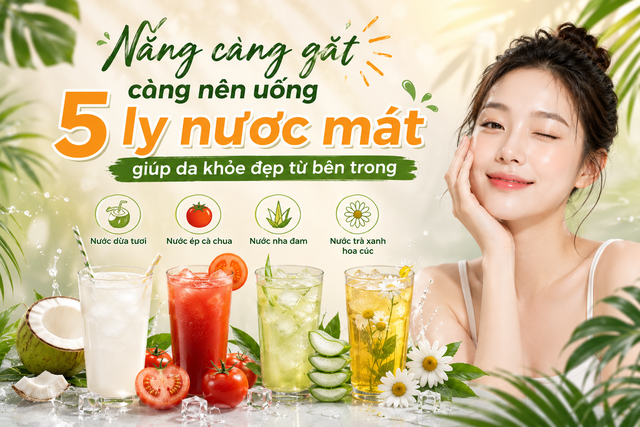 Nắng càng gắt càng nên uống 5 ly nước mát giúp da khỏe đẹp từ bên trong - Ảnh 1.