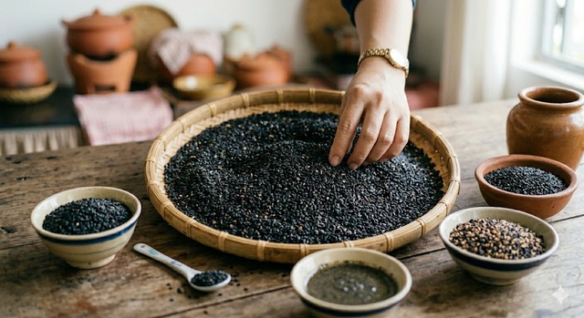 Dùng mè đen có giúp giảm bạc tóc? - Ảnh 1.