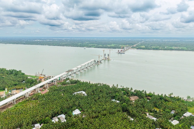 Cầu Đại Ngãi 1 phấn đấu thông xe sớm hơn 6 tháng- Ảnh 2.